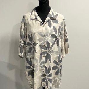 Tommy Bahama Floral Print Silk Shirt SZ XL